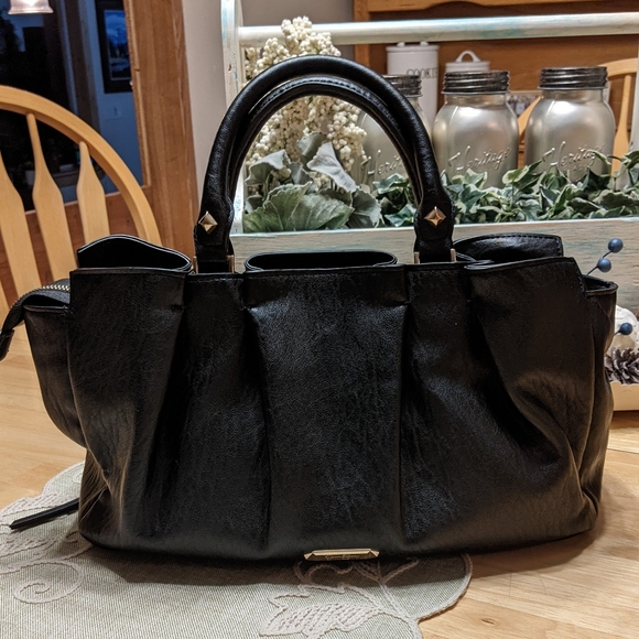 Jessica Simpson Black Leather Bag - Picture 1 of 8